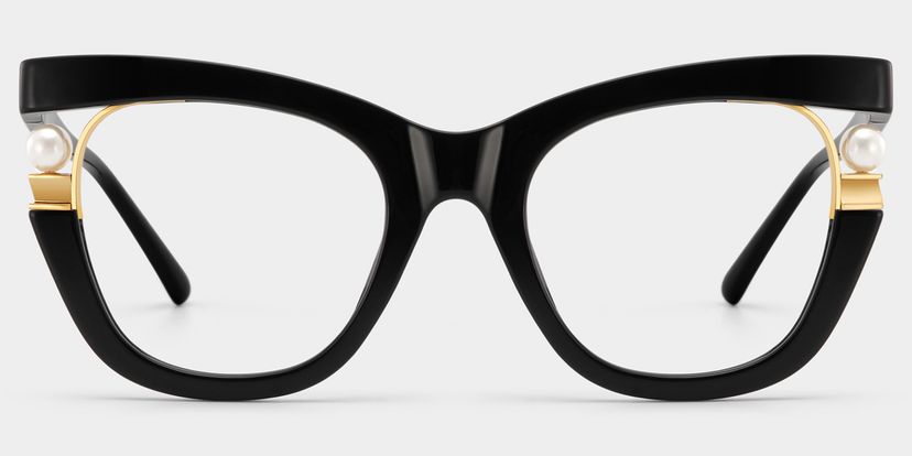 Pearl Noir Cat-eye lunettes