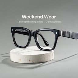 Pride Noir Carré lunettes0