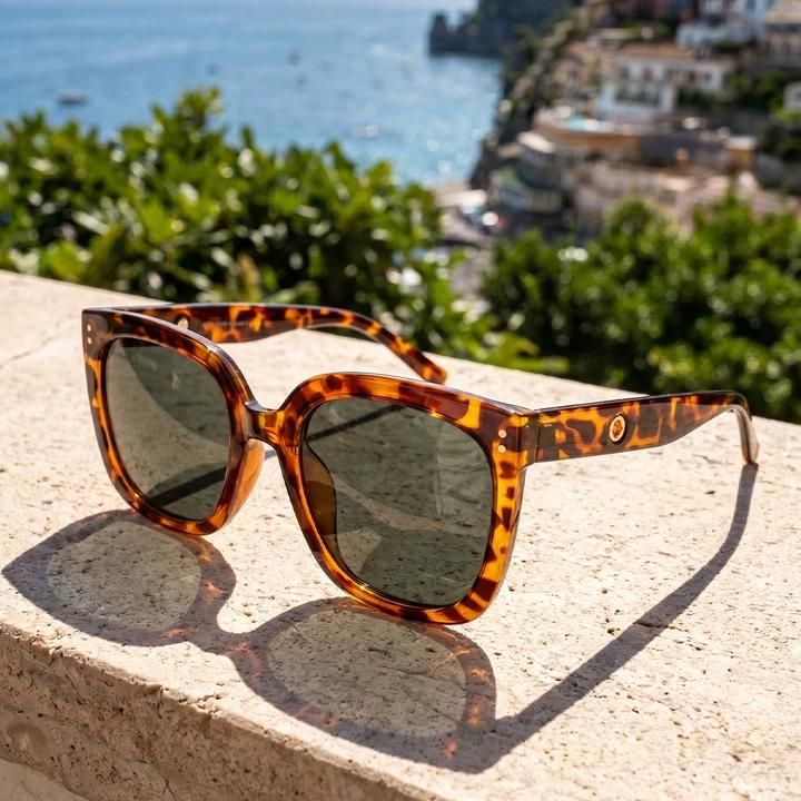 Ebony Tortue Carré lunettes de soleil
