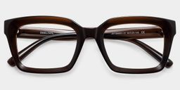 Marley Marron Foncé Rectangulaire lunettes2