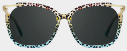 Sidibe Léopard Bleu Carré lunettes de soleil0