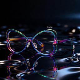 Aretha Irisé Géométrique lunettes0