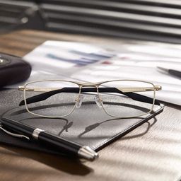 Scout Doré Rectangulaire lunettes1