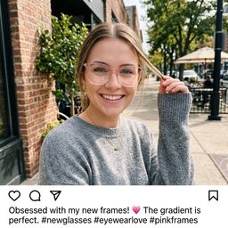 Rodz Rose Cristal Carré lunettes11