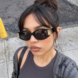 Silvia Noir Géométrique lunettes de soleil5