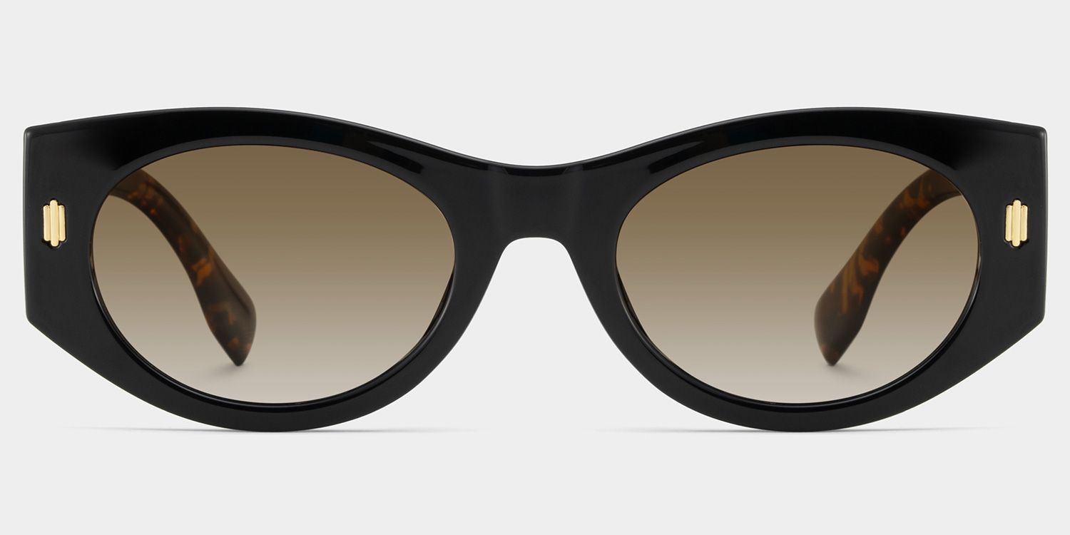 Reina Geometric Noir Lunettes de soleil pour Sublimer votre Visage | ZEELOOL FR0