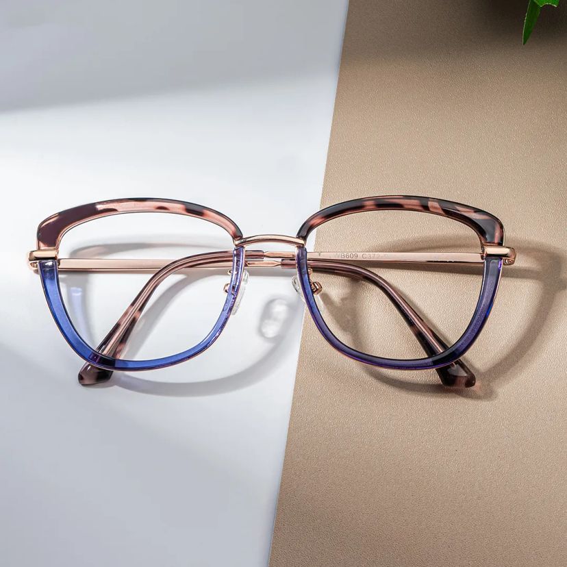 Adriana Bleu Browline lunettes