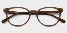 Allison marron Ronde lunettes3