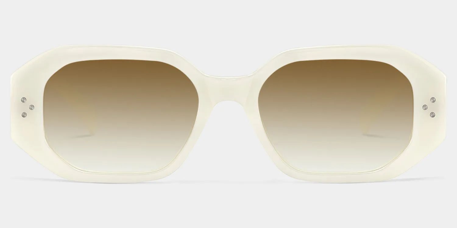 Tara Rectangle Blanc Lunettes de soleil pour Femmes et Hommes | ZEELOOL FR3