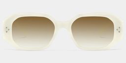 Tara Blanc Rectangulaire lunettes de soleil3