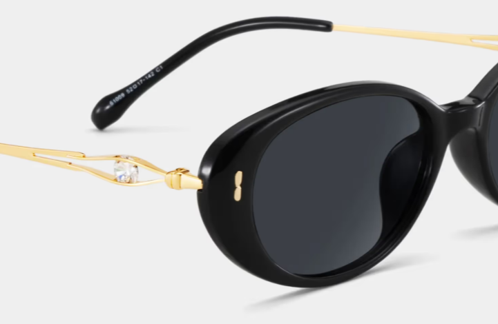 Blaire Oval Noir Lunettes de soleil pour Sublimer votre Visage | ZEELOOL FR4
