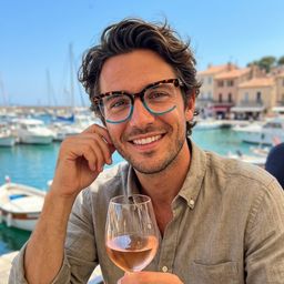 Cadogan Tortue Bleue Carré lunettes5