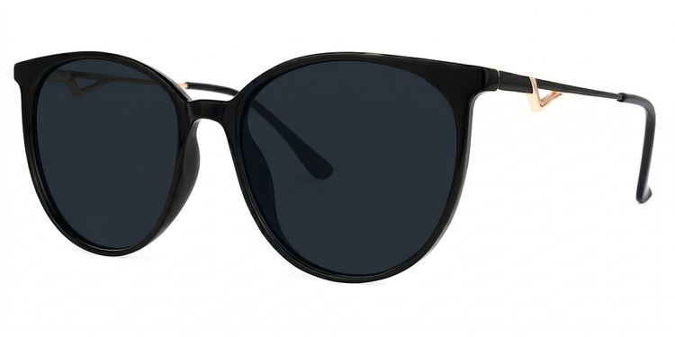 Chanty noir Ronde lunettes de soleil