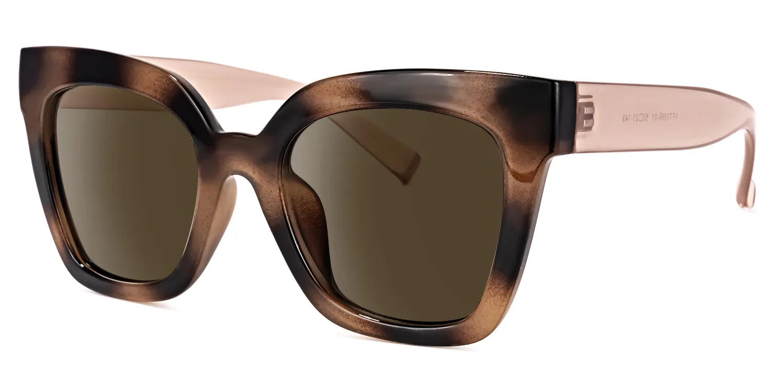 Lunettes de soleil de vue Square Ambre Brûlé Malcolm | ZEELOOL1