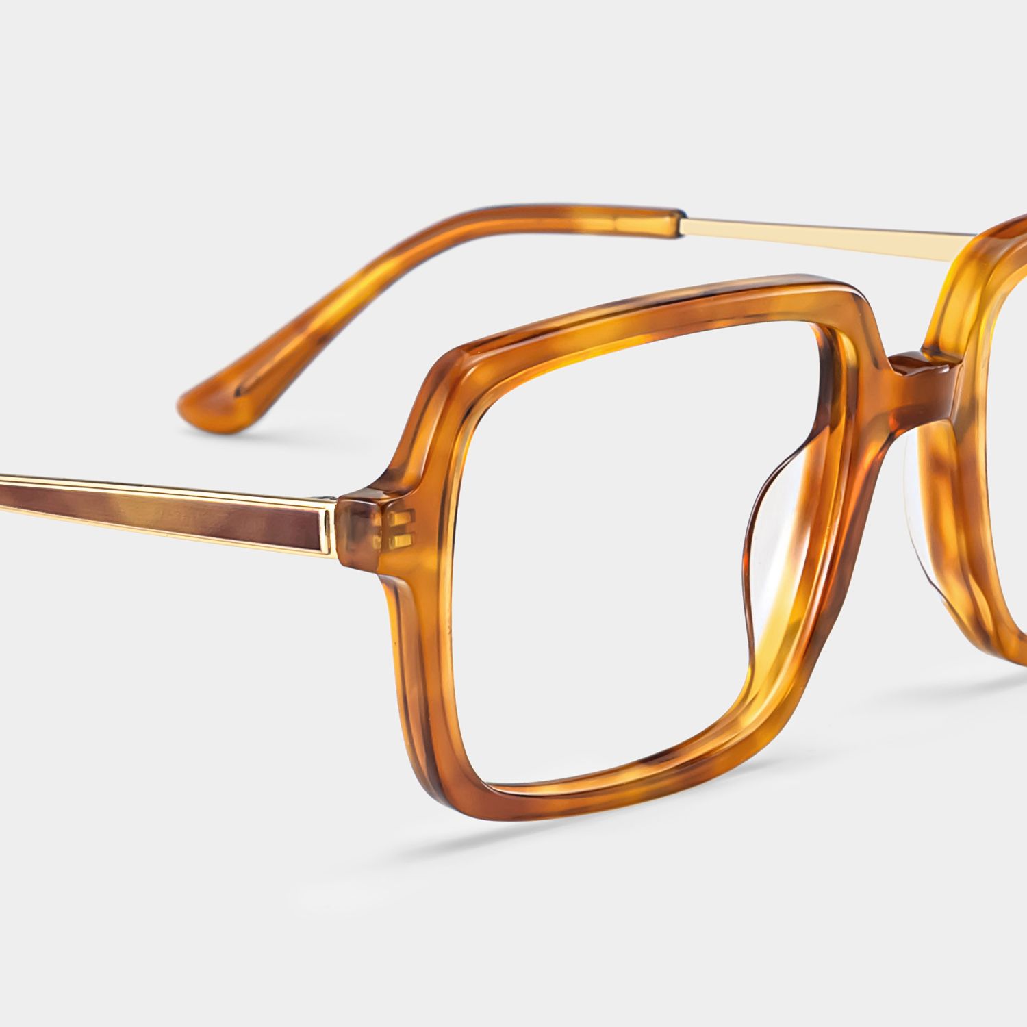 Beatrice Rectangulaire Jaune Lunettes5