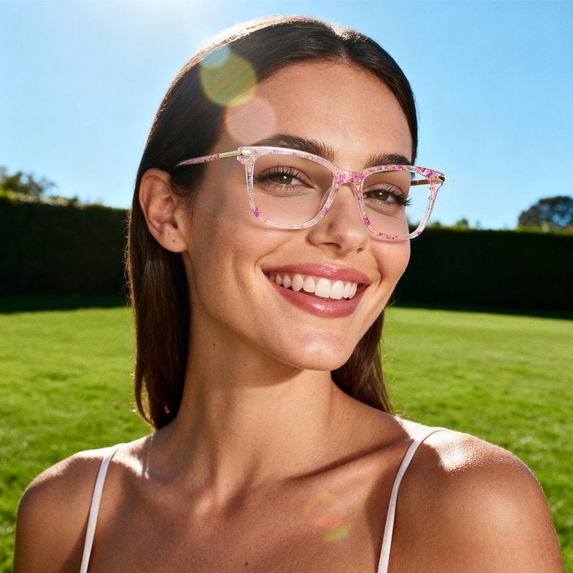 Eliot Rose Rectangulaire lunettes