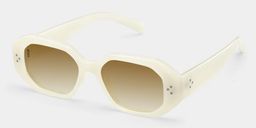 Tara Blanc Rectangulaire lunettes de soleil1