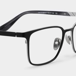 Aubrey Noir Rectangulaire lunettes4
