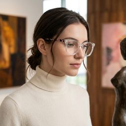 Lana Transparent Carré lunettes5