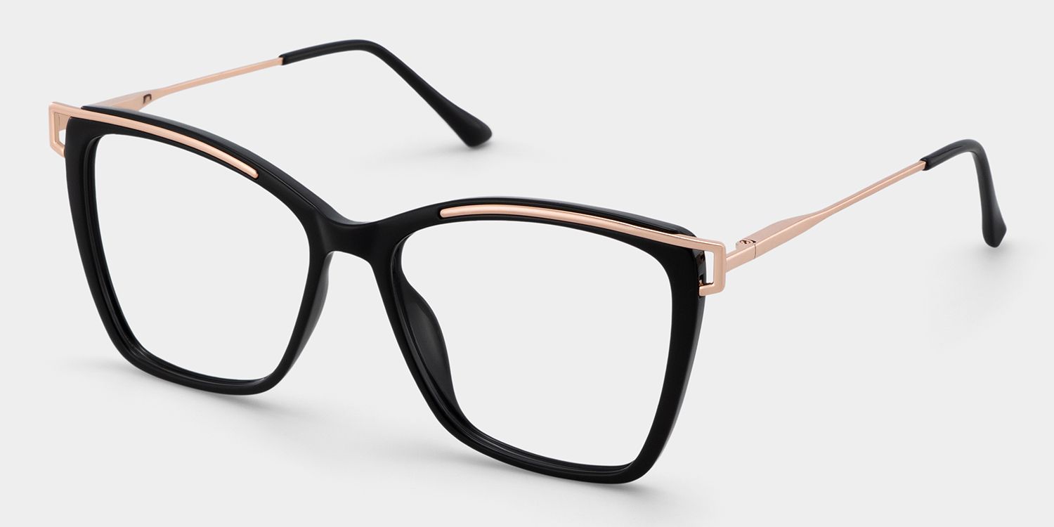 Krystle Noir Carré Lunettes3