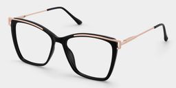 Krystle Noir Carré lunettes3