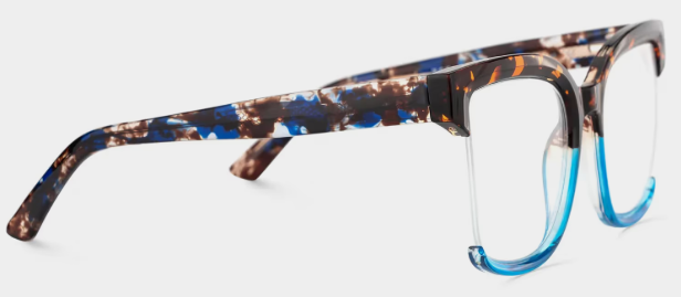 Cadogan Carrées Bleues Écaille TR90 Lunettes3