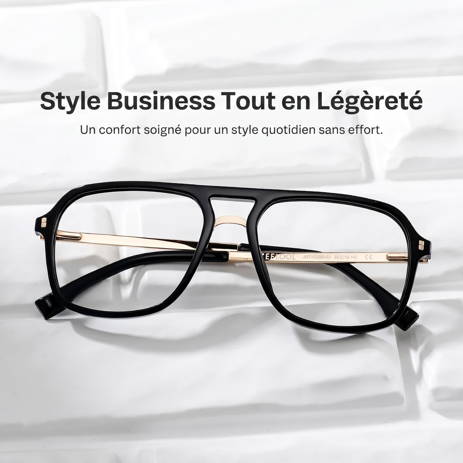 Offres sur la monture de lunettes Aviateur Noire Kilworth | ZEELOOL0