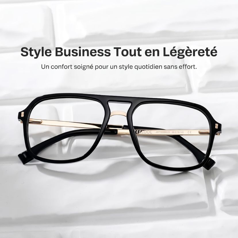 Kilworth Noir Aviateur lunettes