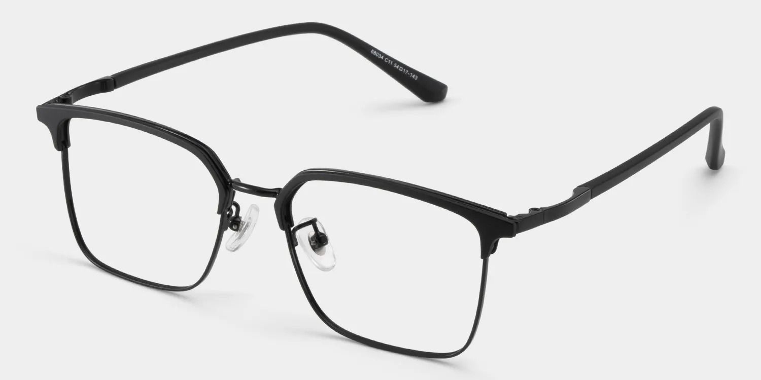 Lunettes rectangulaires noires Tait2