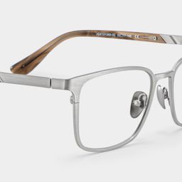 Aubrey Argent Rectangulaire lunettes5