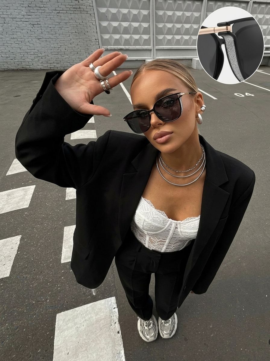Lunettes de soleil de vue Square Noir Rodz | ZEELOOL4