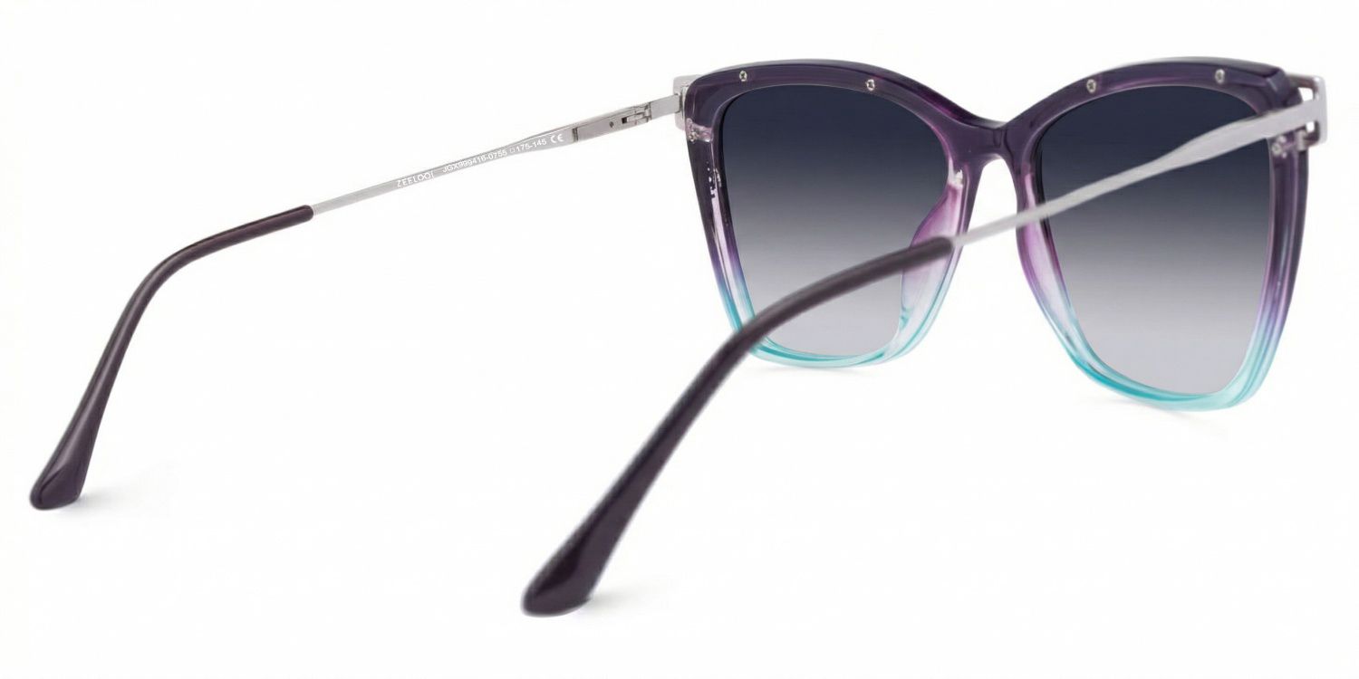 Lunettes de soleil de style Square Bleu-Violet Krystle | ZEELOOL Découvrir ZEELOOL3