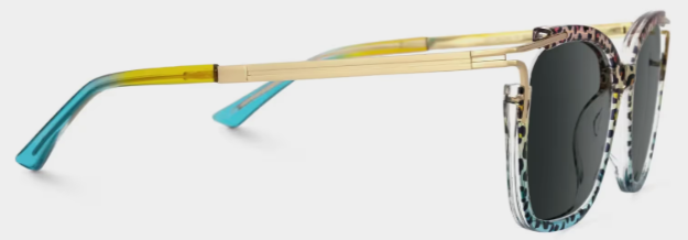 Sidibe Square Léopard Bleu Lunettes de soleil pour Femmes et Hommes | ZEELOOL FR2
