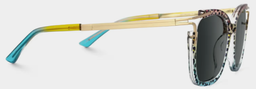 Sidibe Léopard Bleu Carré lunettes de soleil2
