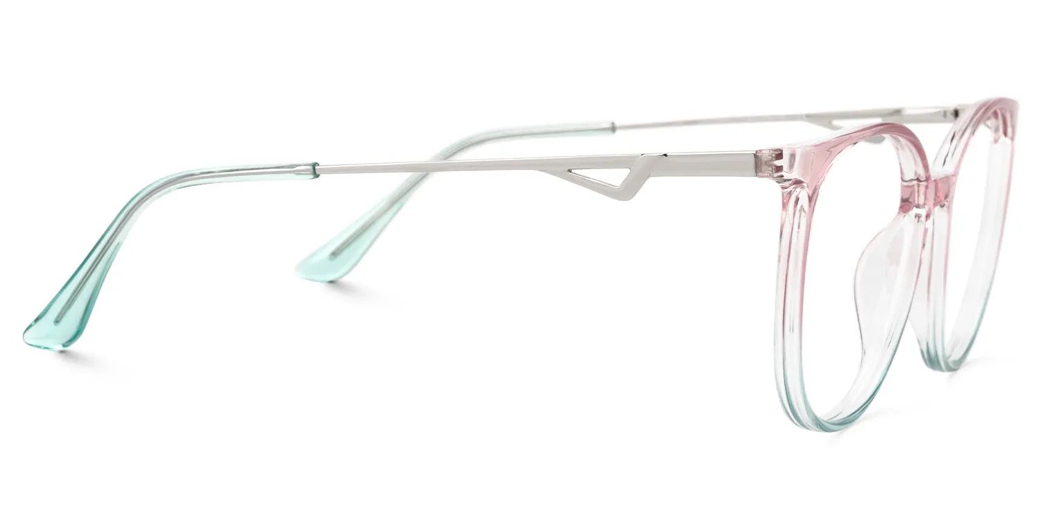 Lunettes rondes rose et vert Babbage3