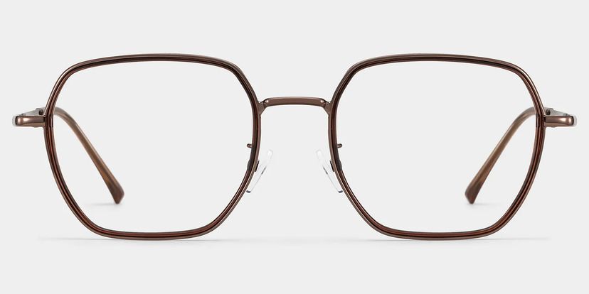 Arden Marron Géométrique lunettes