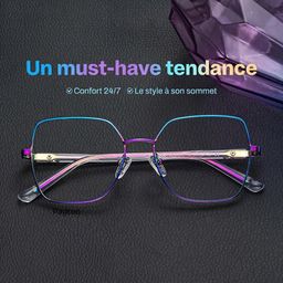 Billie Irisé Géométrique lunettes1
