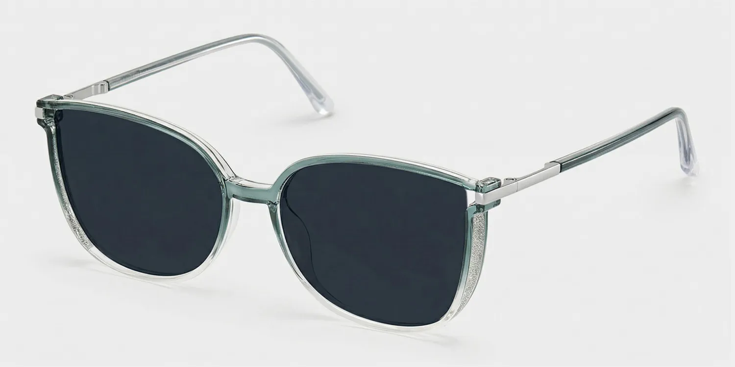 Rodz Tr90 Square Vert-Gris Lunettes de soleil à Monture | ZEELOOL FR2