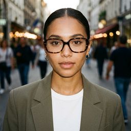 Rowan Tortue Rectangulaire lunettes6