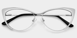 Ellen Argenté Cat-eye lunettes1