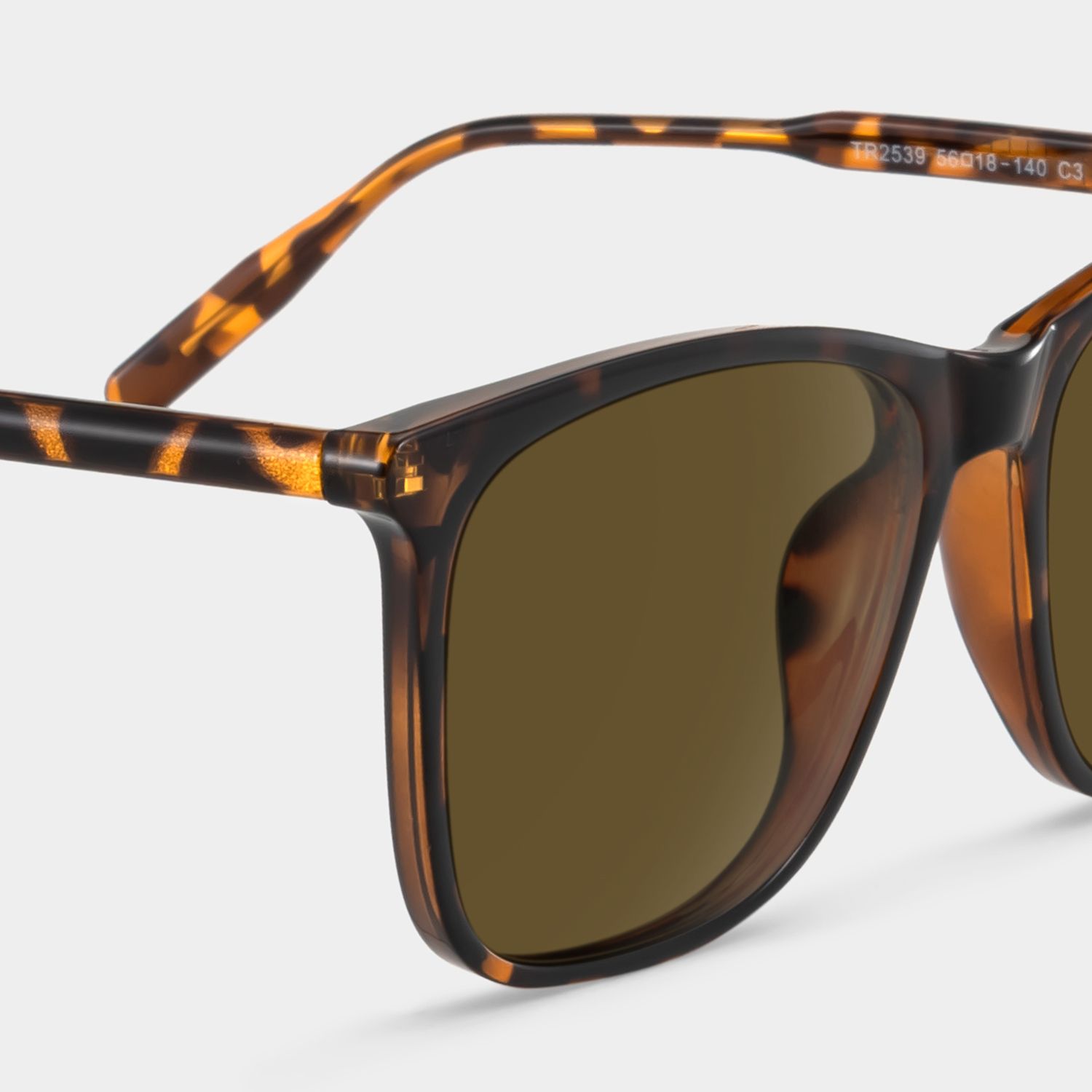 Malika Square Tortue Lunettes de soleil pour Sublimer votre Visage | ZEELOOL FR4