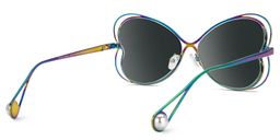 Aretha Irisé Géométrique lunettes de soleil3