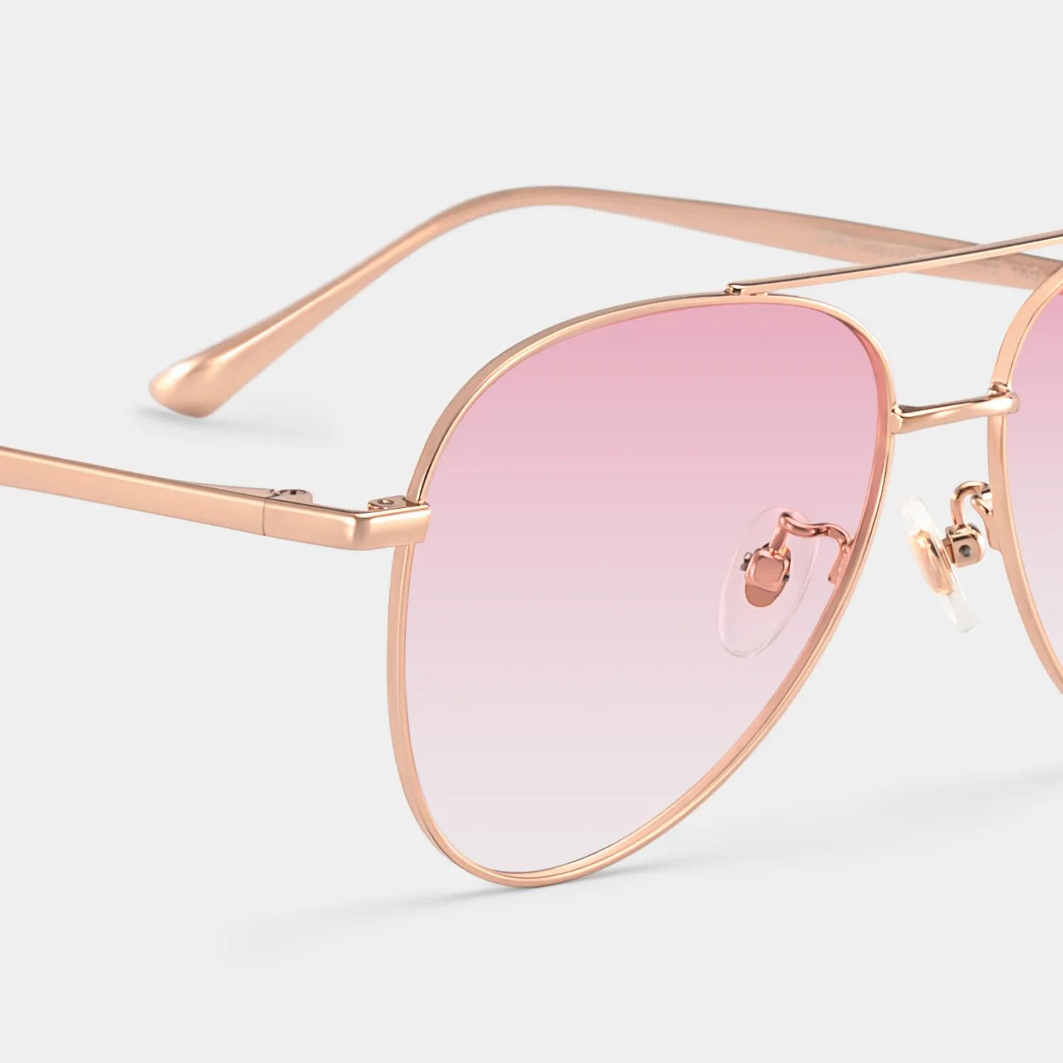Cher Metal Aviator Or Rose Lunettes de soleil à Monture | ZEELOOL FR4