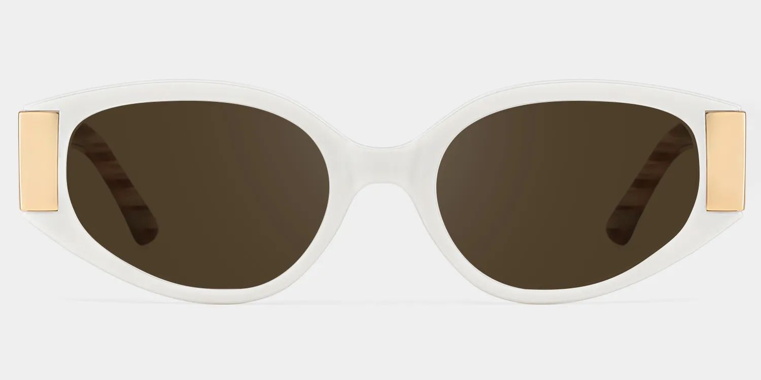 Havana Cat Eye Blanc Lunettes de soleil pour Sublimer votre Visage | ZEELOOL FR4