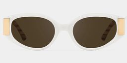 Havana Blanc Cat-eye lunettes de soleil4