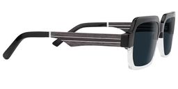 Jack Noir-Cristal Rectangulaire lunettes de soleil2