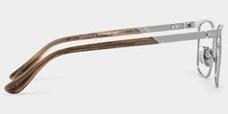 Aubrey Argent Rectangulaire lunettes4