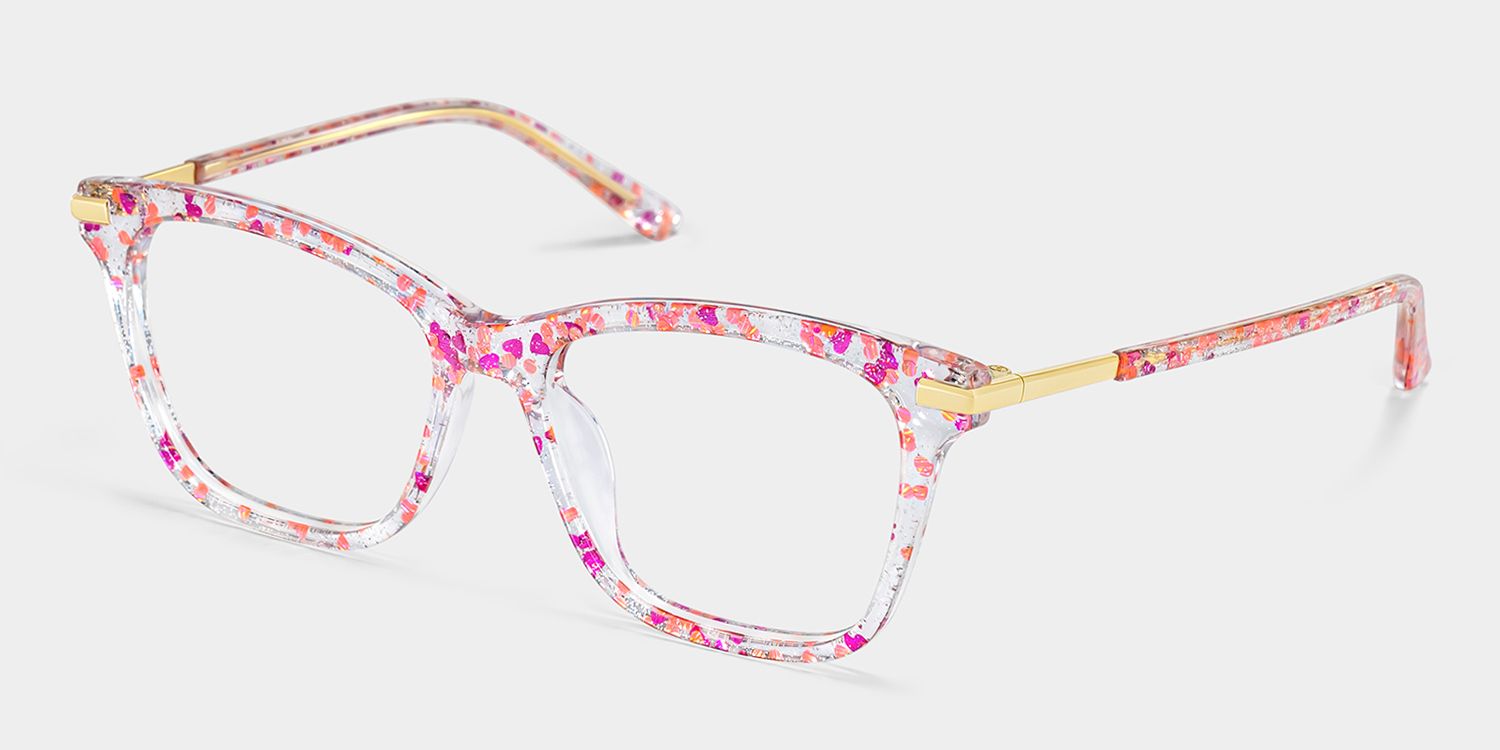 Eliot Rectangle Rose Lunettes4