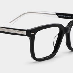 George Noir Rectangulaire lunettes4