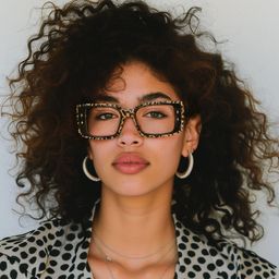 Gleam Léopard Rectangulaire lunettes2